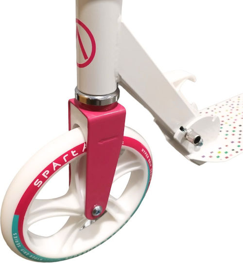 Spartan Kids Scooter Foldable 2-Wheel for 8+ years old Years White