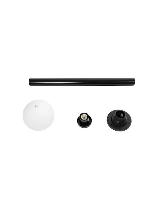 GloboStar Outdoor Small Post Floor Lamp IP65 for E27 Bulb Black