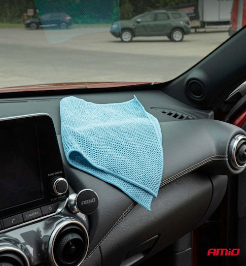 AMiO Cloth Microfiber Cleaning for Windows Car 350gsm Light Blue 40x30cm