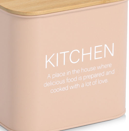 Vase General Use with Airtight Lid Metallic Pink 2300ml