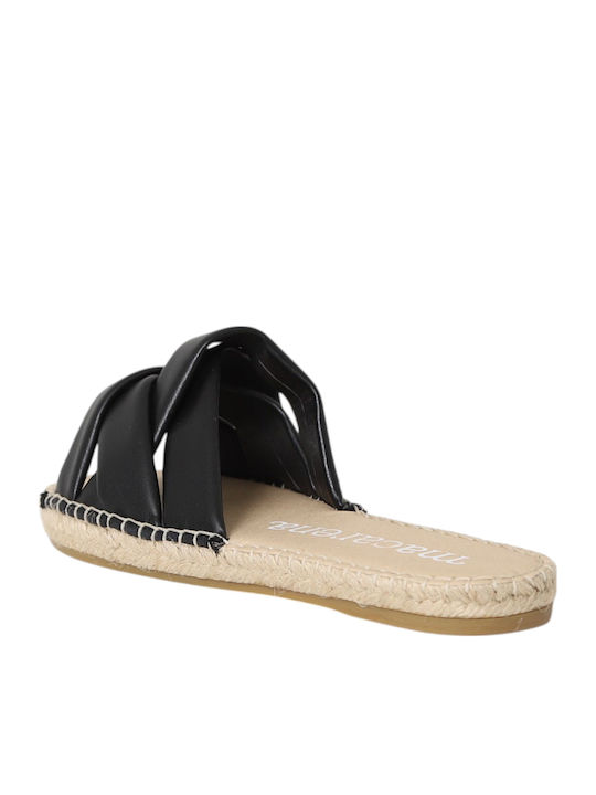 Women's Flat Sandals in Black Color