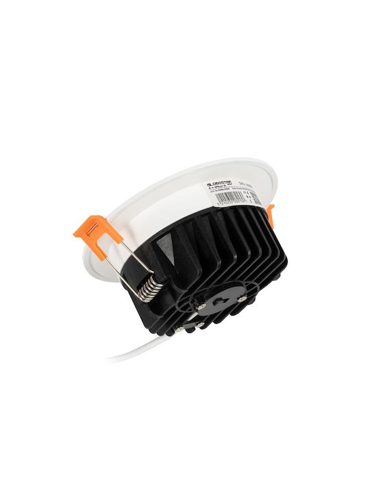 GloboStar Recessed Spot with Integrated LED and Warm White Light White 10.8x10.8cm. 1pcs