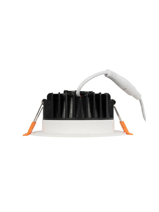GloboStar Recessed Spot with Integrated LED and Warm White Light White 10.8x10.8cm. 1pcs
