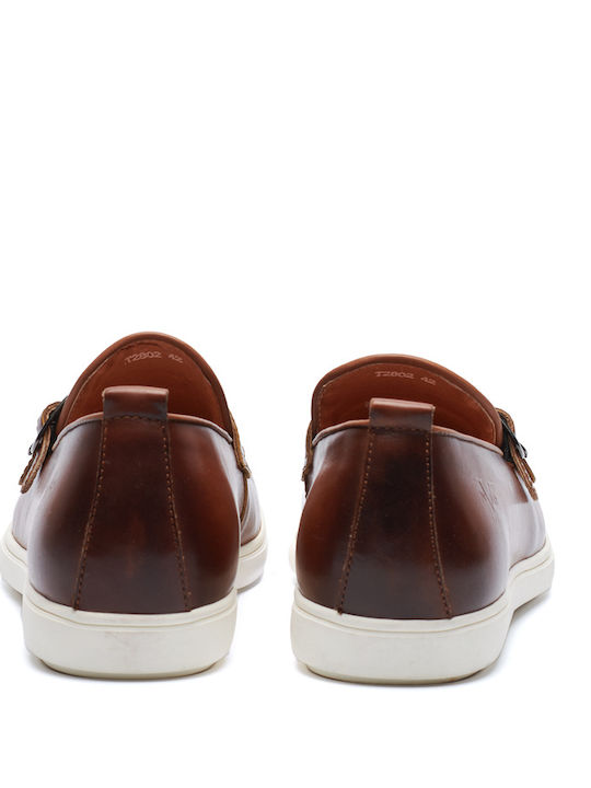 Leder Herren Mokassins in Tabac Braun Farbe