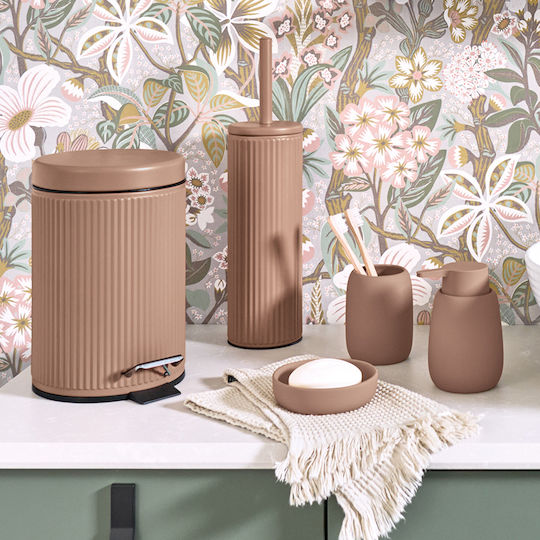 Metallisch Badezimmer Mülleimer 3Es Beige