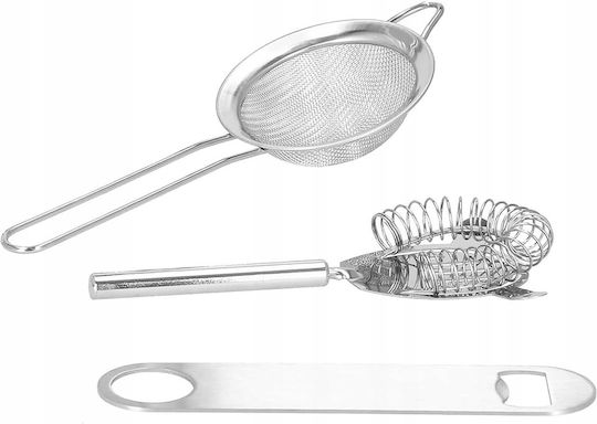 Set Cocktail Shaker pentru Barmani 750ml Ki10 Suport din Bambus 12 Piese