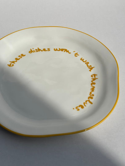 These Dishes Won't Wash Themselves Statement Porcelain Plate Maegen