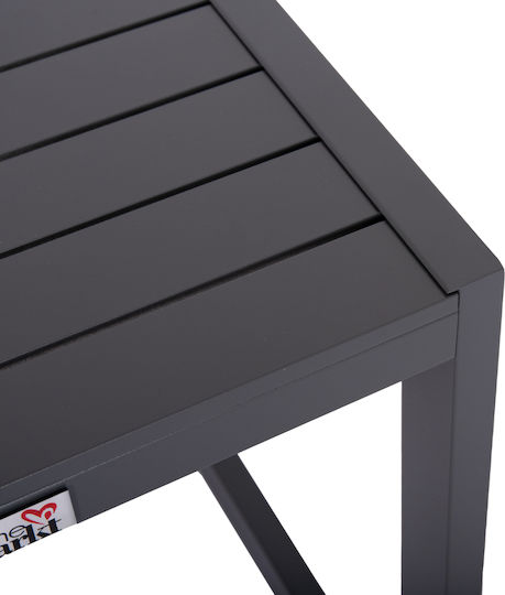 Belling Auxiliary Outdoor Foldable Aluminum Table Dark Grey 42x43x53cm