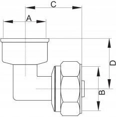 Hydroland Conexiune Țeavă din Alamă 3/4" 16mm