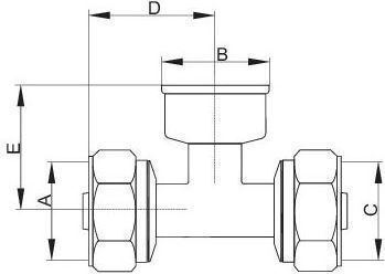 Hydroland Pipe Connection Brass 25mm