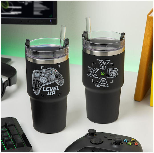 Paladone Xbox Stainless Steel Thermos Bottle 600ml Black