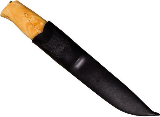 Helle Hunting Μαχαίρι Καφέ σε Θήκη