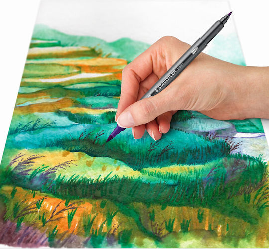 Staedtler 3001 Μαρκαδόροι Ζωγραφικής με Διπλή Μύτη Σετ 6 χρώματα
