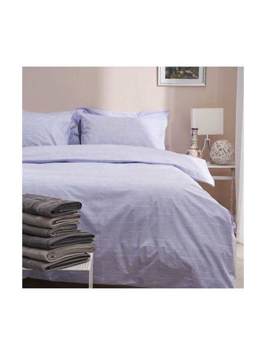Charalambidis Textiles Dots Pillowcase Set Lila 52x72cm.