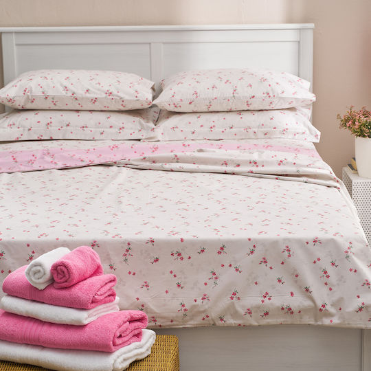 Charalambidis Textiles Retro Pillowcase Set Pink 52x72cm.
