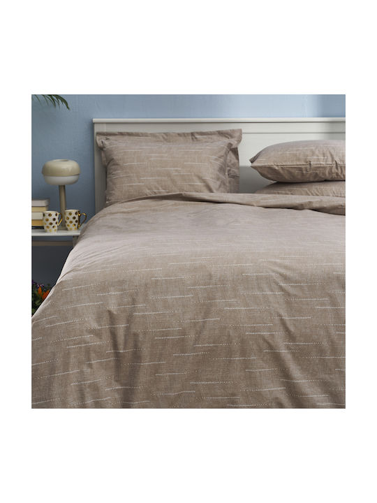 Charalambidis Textiles Калъфки За Възглавници Оксфорд Кафяви 52x72см
