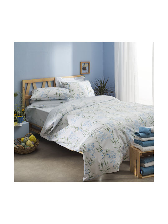 Charalambidis Textiles Υάκινθος Σετ Μαξιλαροθήκες Γαλάζιο 52x72εκ.