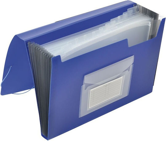Q-Connect Clipboard Accordion for Paper A4 Blue 1pcs