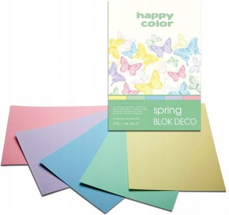 Bloc A4/20f Deco Spring 170g Happy Color