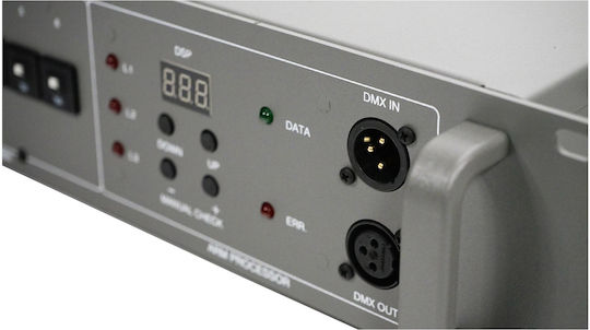 Atel Lights D63 DMX Dimmer για Κονσόλα Φωτισμού με 6 Κανάλια Ελέγχου / 1 Είσοδο XLR με Τοποθέτηση Rack