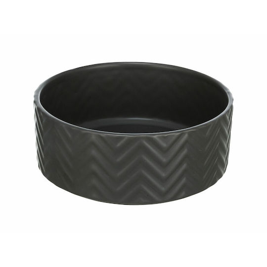 Trixie Ceramic Keramik Schalen Futter & Wasser für Hund & Katze 900ml 16cm in Schwarz Farbe