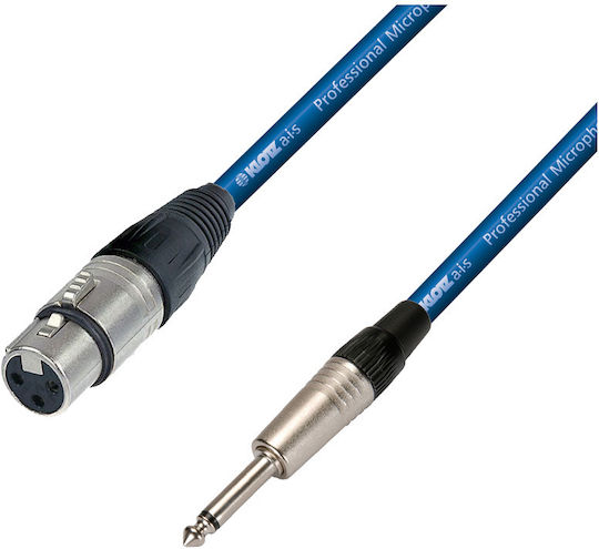 Prostage Cable XLR female - 6.3mm male Μπλε 5m (FT-05)
