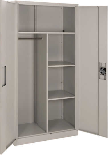 Двукрилен гардероб Метал 90x40x180бр