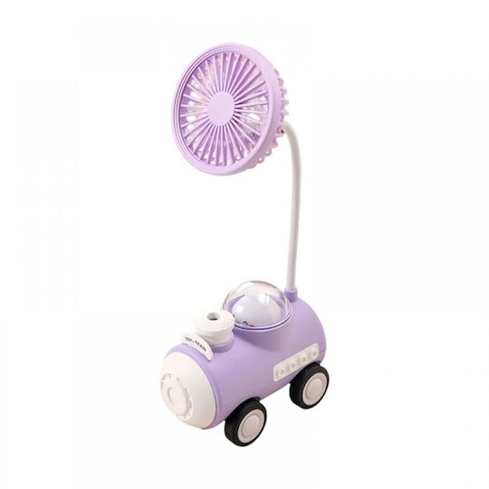 Portable Table Fan 2 in 1 Purple
