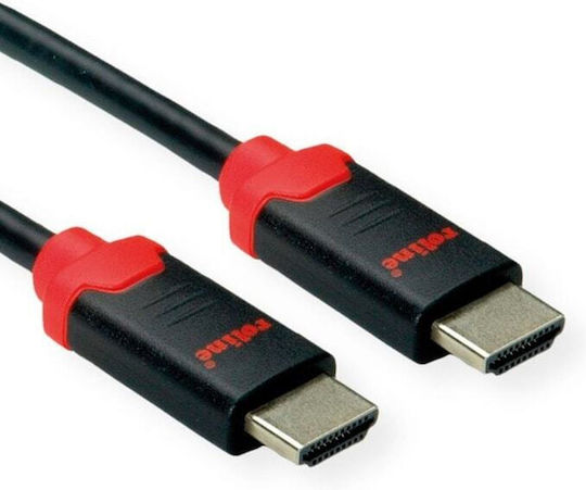 Roline HDMI 2.0 Premium High Speed 4K 60Hz HDR Cable HDMI male - HDMI male 3m Μαύρο