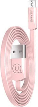 Usams US-SJ201 Flat USB 2.0 to micro USB Cable Ροζ 1.2m 1τμχ