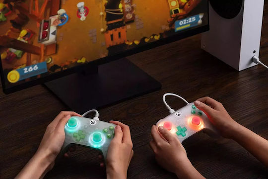 8Bitdo Ultimate Wired Gamepad with Hall Effect Sticks for PC Xbox One Xbox Series Translucent Green