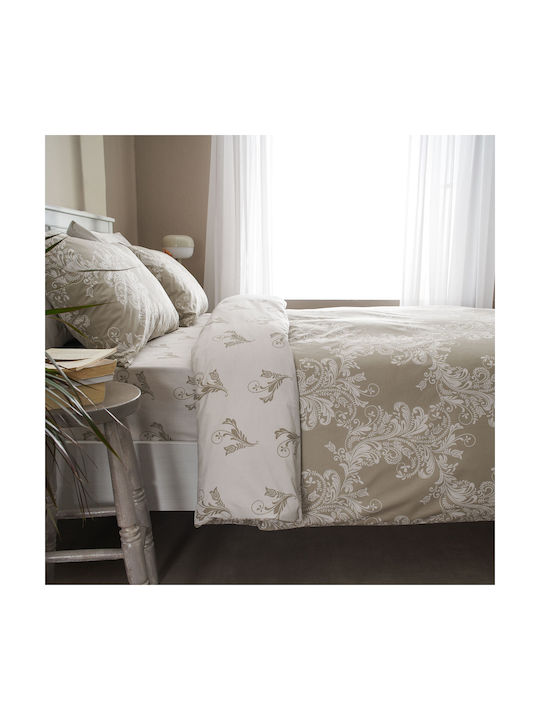 Charalambidis Textiles Lace Pillowcase Set Oxford Beige 50x70cm.