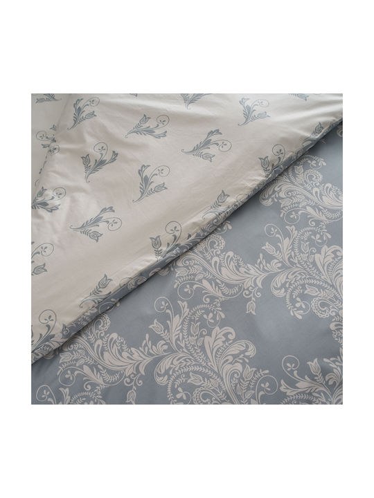Charalambidis Textiles Lace Pillowcase Set Oxford Blue 50x70cm.