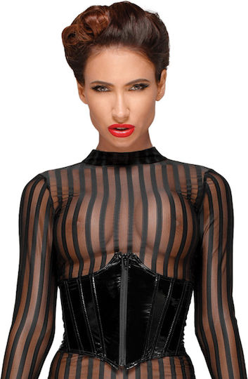 PVC Corset Adjustable Lacing on Back F193 by Noir Handmade Decadence Collection