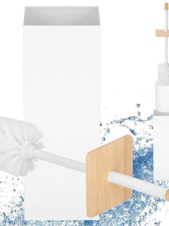 Metallic Toilet Brush White