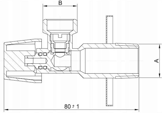 Angle Valve Anti-scale Faucet 1 2x1 2