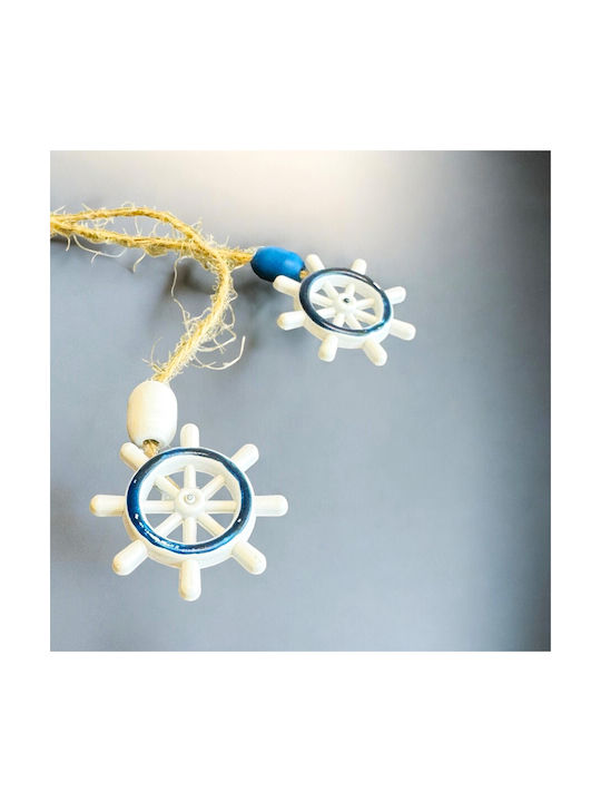 Hanging Wall Decor White Wooden 55x55cm