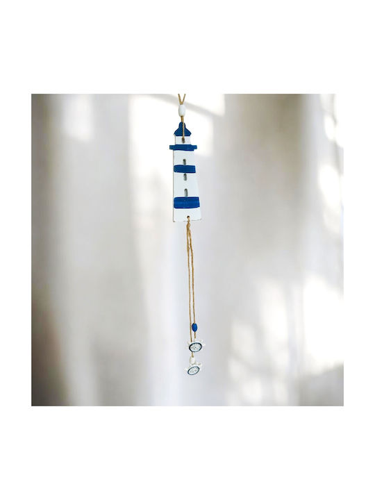 Hanging Wall Decor White Wooden 55x55cm