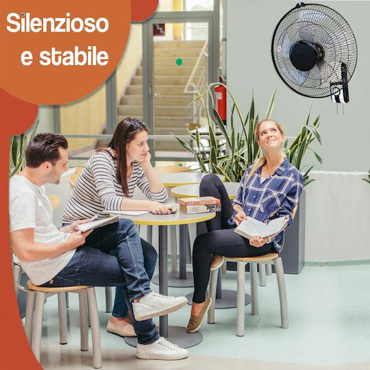 Bakaji Wall Fan 65W Diameter 43cm Black