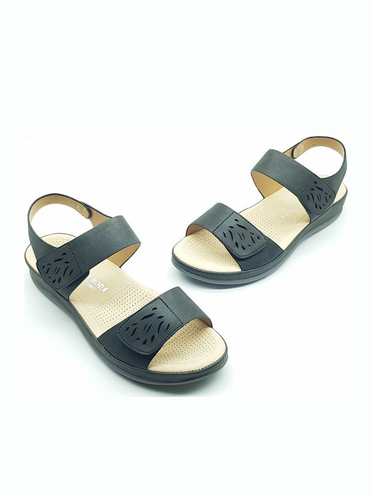 Women's Flat Sandals Anatomic in Black Color