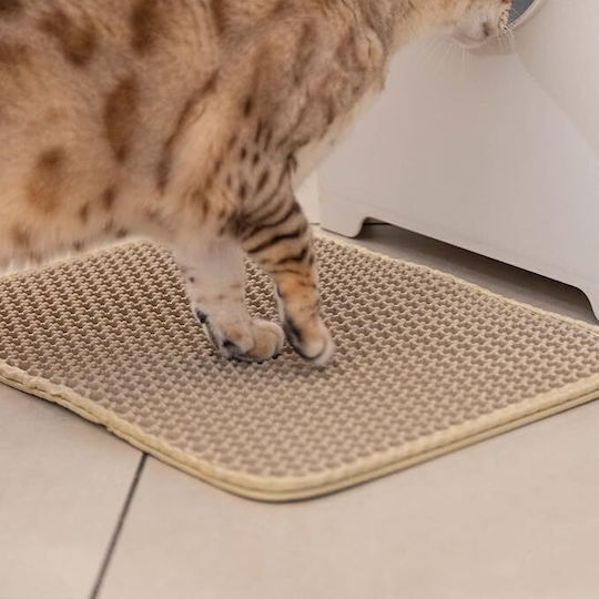Litter Box Mat Litter Waste Protection Pretty Kitty Cats Toaletă Pisică Gri L30 x W40buc