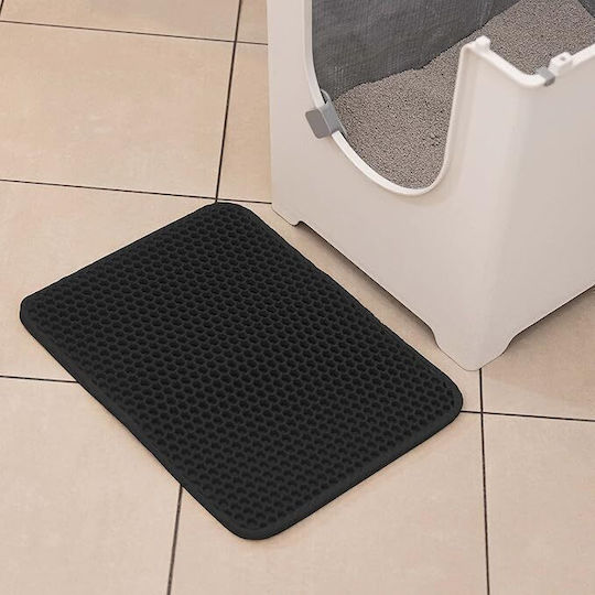 Litter Box Mat Litter Waste Protection Pretty Kitty Cats Toaletă Pisică Gri L30 x W40buc