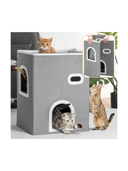 Bakaji Scratching Post Cat Trees Gray 48x37.5x63cm