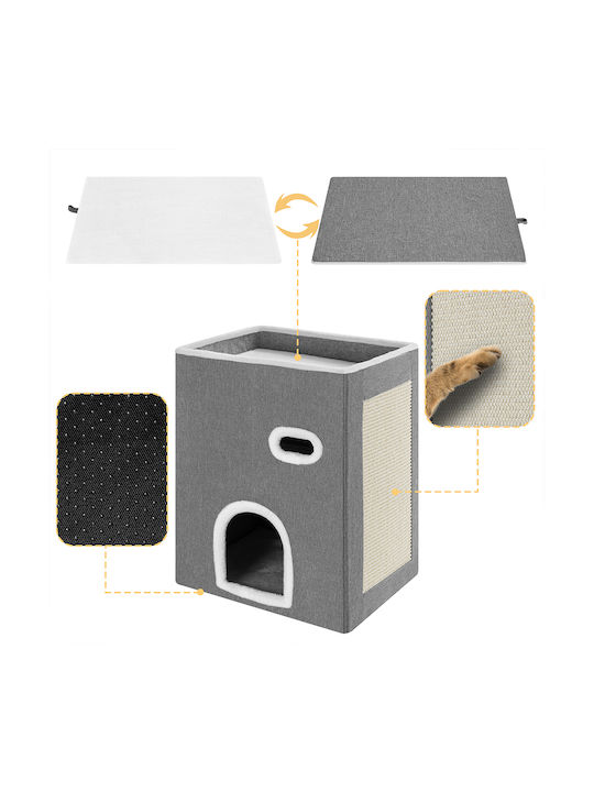 Bakaji Scratching Post Cat Trees Gray 48x37.5x63cm