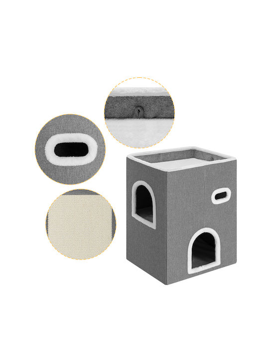 Bakaji Scratching Post Cat Trees Gray 48x37.5x63cm