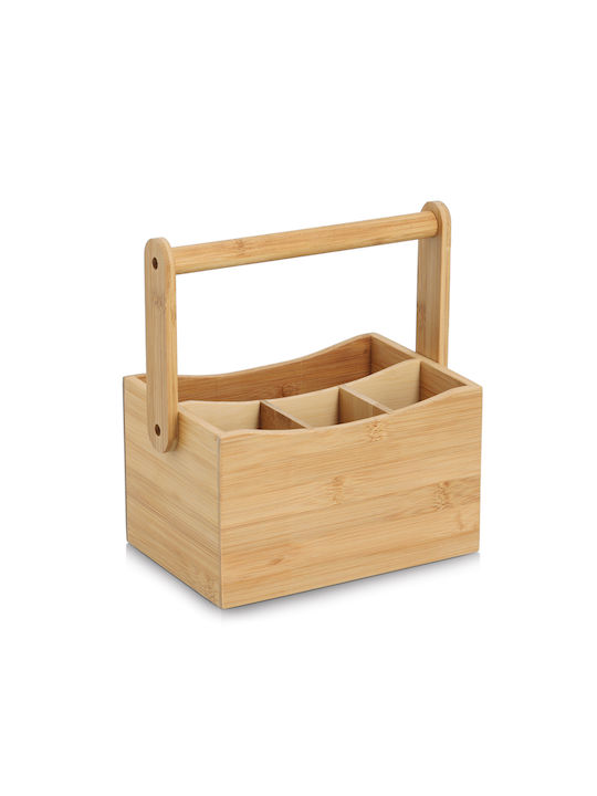 Suport De Scurgere Pentru Tacâmuri Din Lemn Bej 21.5x14x23cm