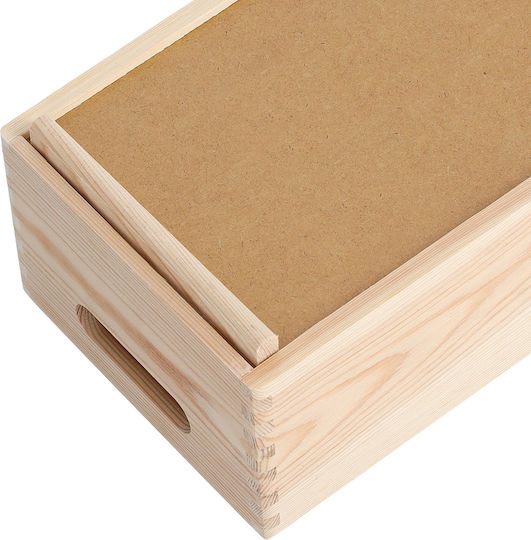 Wooden Storage Box Beige 30x20x15cm 1pcs