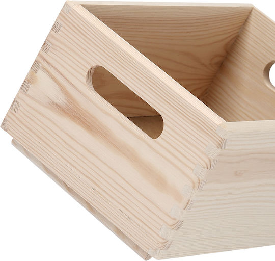 Wooden Storage Box Beige 30x20x15cm 1pcs