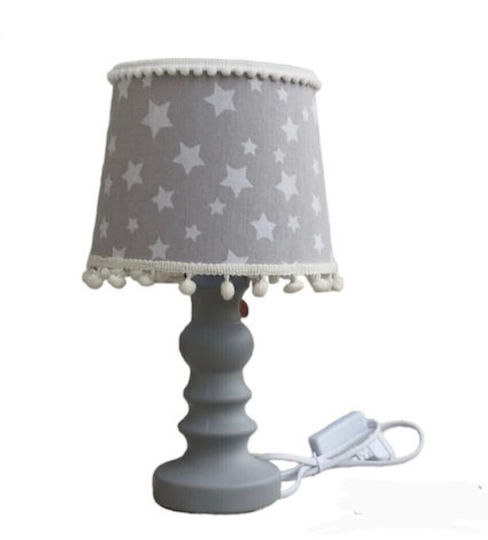 Oxygen Kids Table Lamp Stars In Sky Gray 25x15x25cm