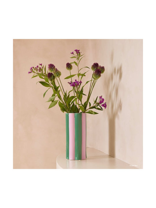 Que Rico Decorative Vase Green 12.5x12.5x26.5cm